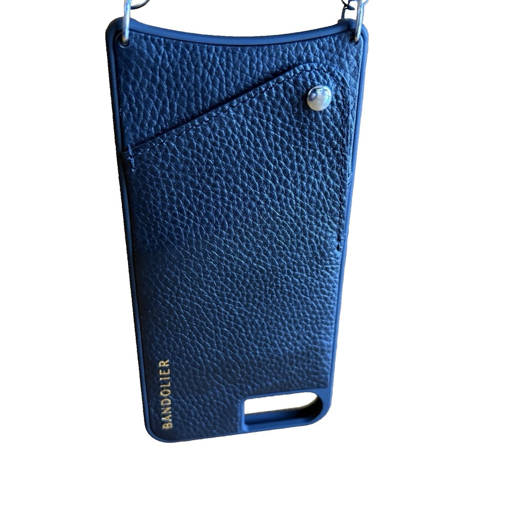 Bandolier Emma Black Leather Crossbody Phone Case Silver Stud iPhone 8 Plus 7 6+